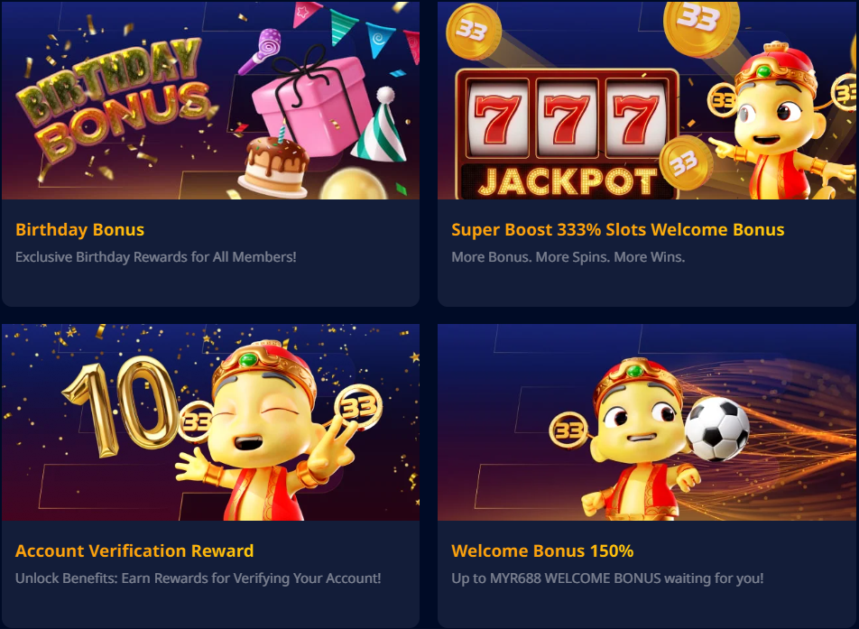 UWin33 online casino bonus